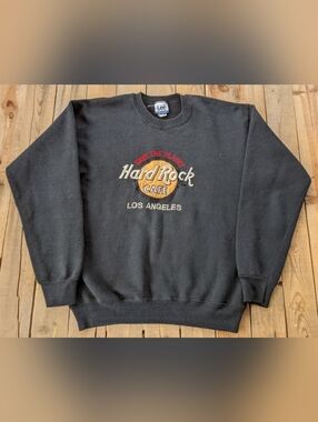 vintage '80s Hard Rock Cafe Los Angeles embroidered Lee heavyweight sweatshirt